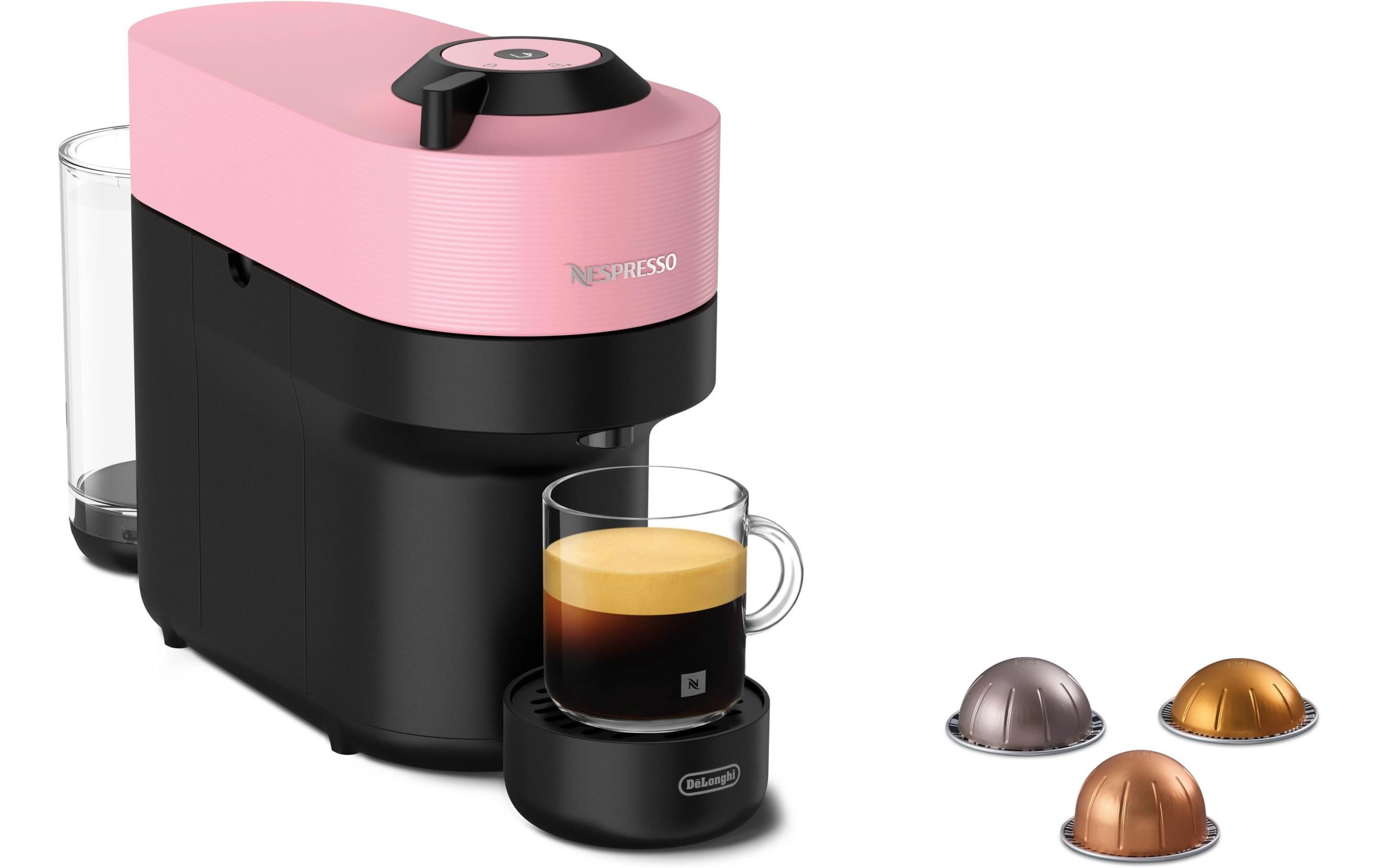 De'Longhi Kaffeemaschine Nespresso Vertuo Pop ENV90 Schwarz/Rosa