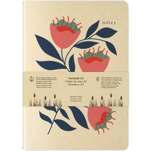Natur Verlag Notizheft Blaue Blume 14.8 x 21 cm, Blanko