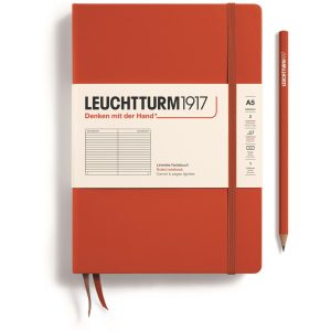 Leuchtturm Notizbuch Medium A5, Liniert, Rot