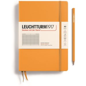 Leuchtturm Notizbuch Medium A5, Kariert, Orange