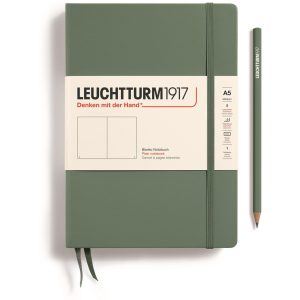 Leuchtturm Notizbuch Medium A5, Blanko, Olivgrün