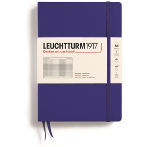Leuchtturm Notizbuch Medium A5, Kariert, Dunkelblau