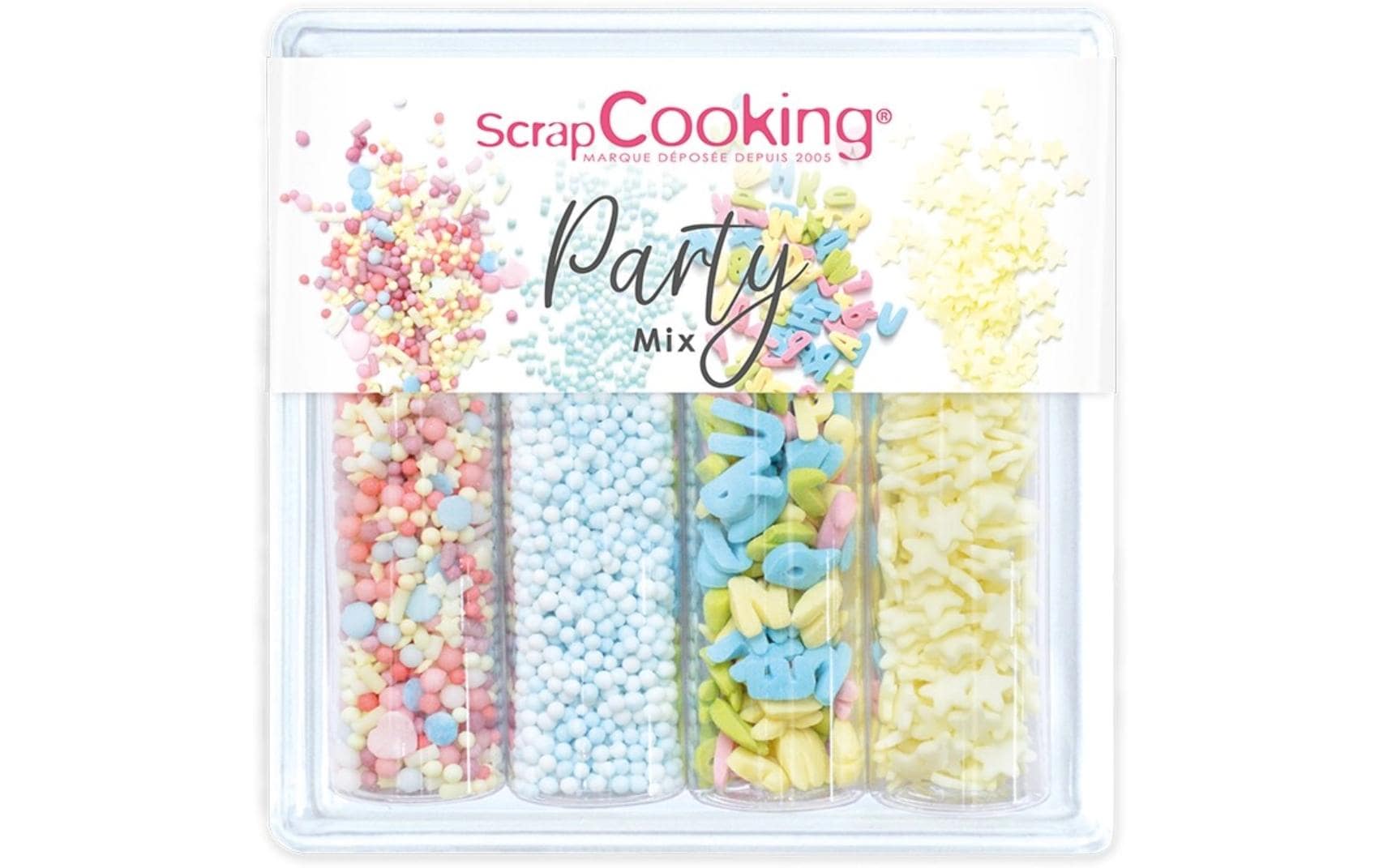 ScrapCooking Zuckerstreusel Mix Party Bunt 65 g, 4 Stück