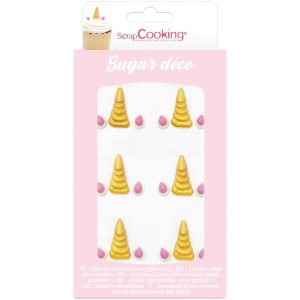 ScrapCooking Zuckerdekore Einhorn 6 Stück