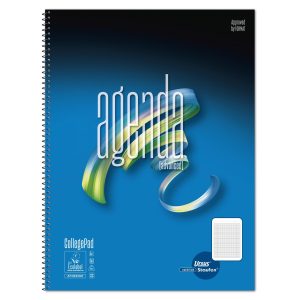 Ursusgreen Notizbuch Agenda Spiral A4, 80 Blatt, kariert