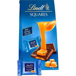 Lindt Schokoladen-Pralinen Squares Dark Caramel Sea Salt 144 g
