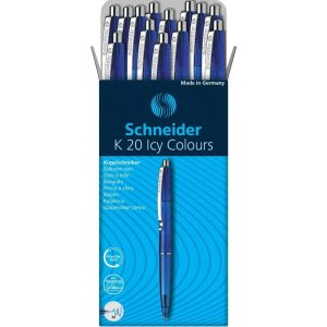 Schneider Kugelschreiber K20 ICY Blau, 20 Stück