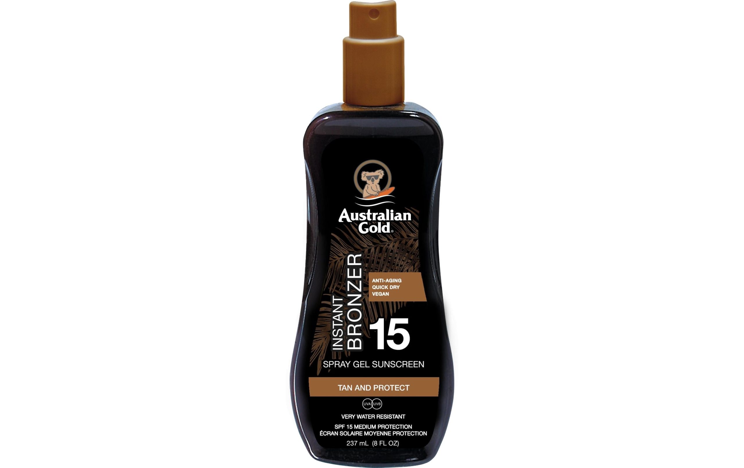 Australian Gold Sonnenspray Gel mit Bronzer SPF 15 237 ml