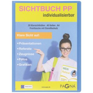 Pagna Sichtbuch mit Fronttasche, School A4 Hellblau