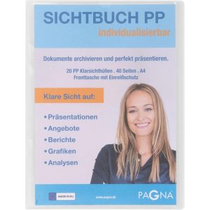 Pagna Sichtbuch mit Fronttasche, Office A4 Transparent