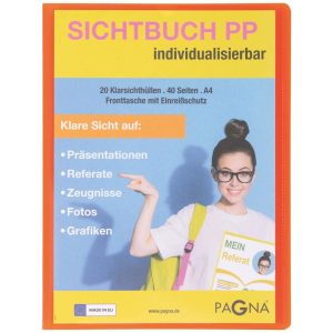 Pagna Sichtbuch mit Fronttasche, School A4 Orange