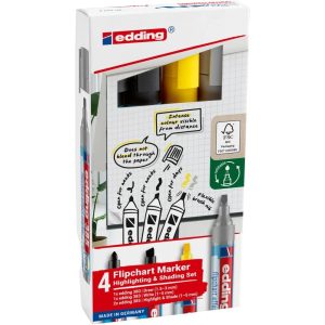 edding Flipchart-Marker 385 E-4, 4 Stück