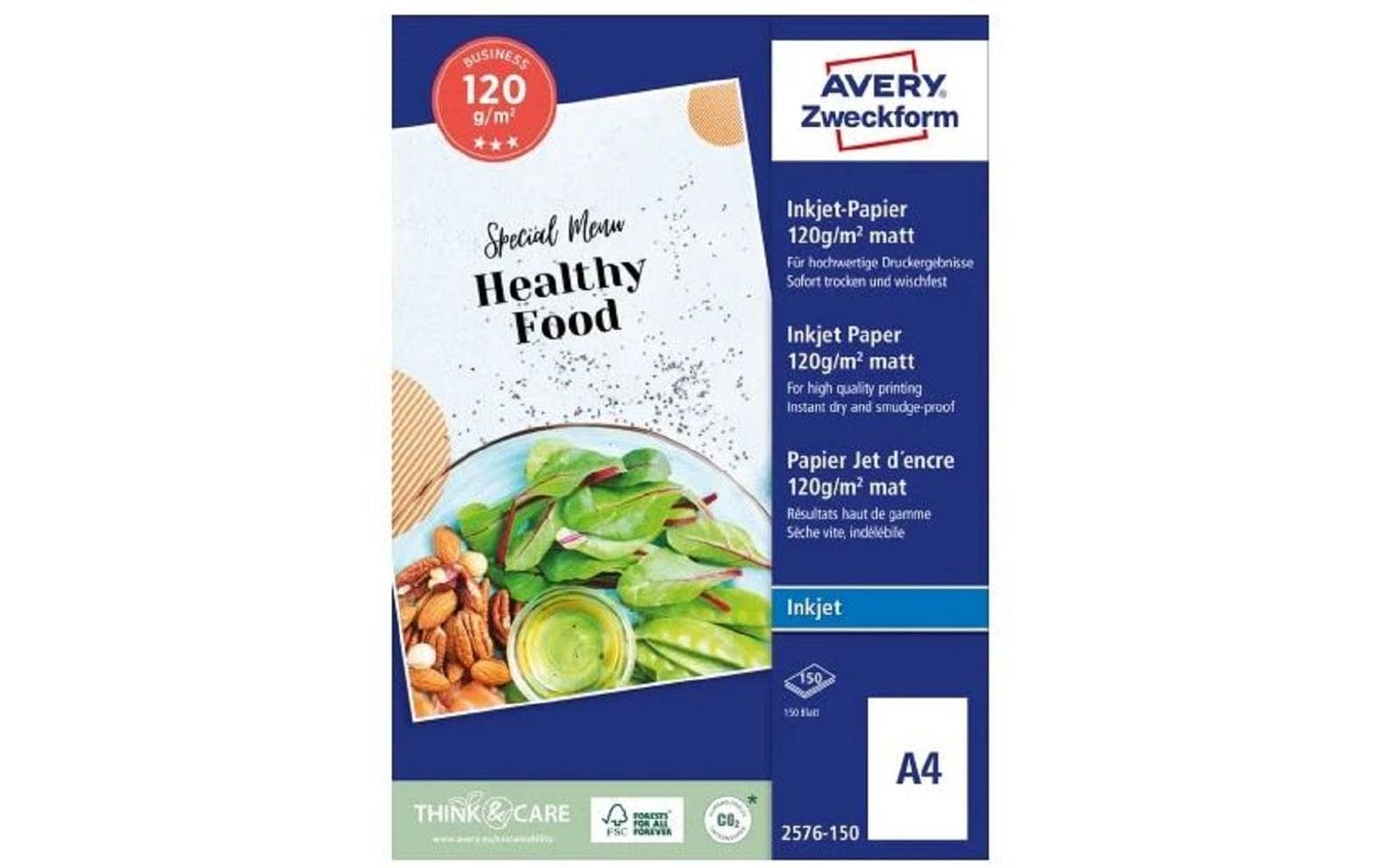 Avery Zweckform Fotopapier Classic Inkjet A4 150 Blatt