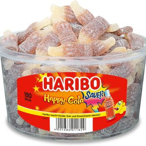 Haribo Gummibonbons Happy Cola Sauer Dose 1200 g