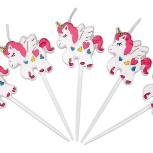 Städter Kerze Einhorn 5 Stück, 3 x 7.5 cm