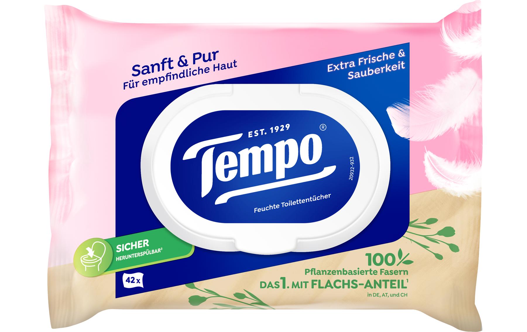 Tempo Feuchttücher sanft & pur parfumfrei 42 Stück