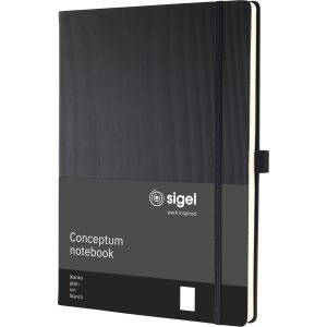 Sigel Notizbuch Conceptum A4, Blanko, Schwarz