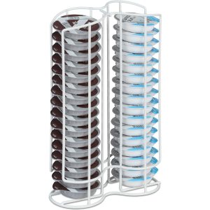 relaxdays Kapselspender Tassimo für 32 Kapseln, Weiss