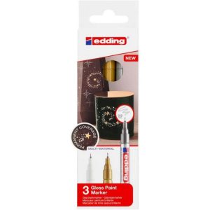 edding Lackmarker 780-CREA E-3, Gold, Silber, Weiss