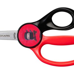 Fiskars Kinderschere Ninja 13 cm, Edelstahl, Rechtshänder