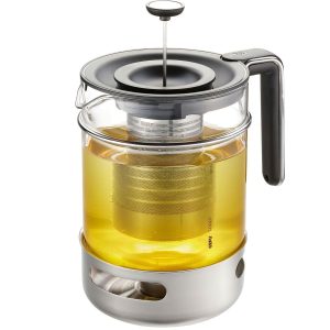 GEFU Tee-Set T-Prep 1.5 l, Transparent/Schwarz/Silber