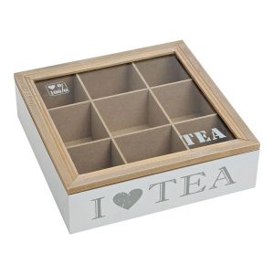 G. Wurm Teebox «I Love Tea» 9 Fächer 24 x 7 x 24 cm