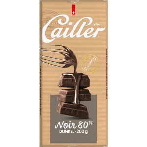 Cailler Dunkle Tafelschokolade 80% 200 g
