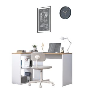 Woody Fashion Bürotisch Weiss, 120 x 74.8 x 50 cm