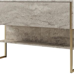 Woody Fashion Kommode Luxe Travertine/Gold, 120 x 80 x 30 cm