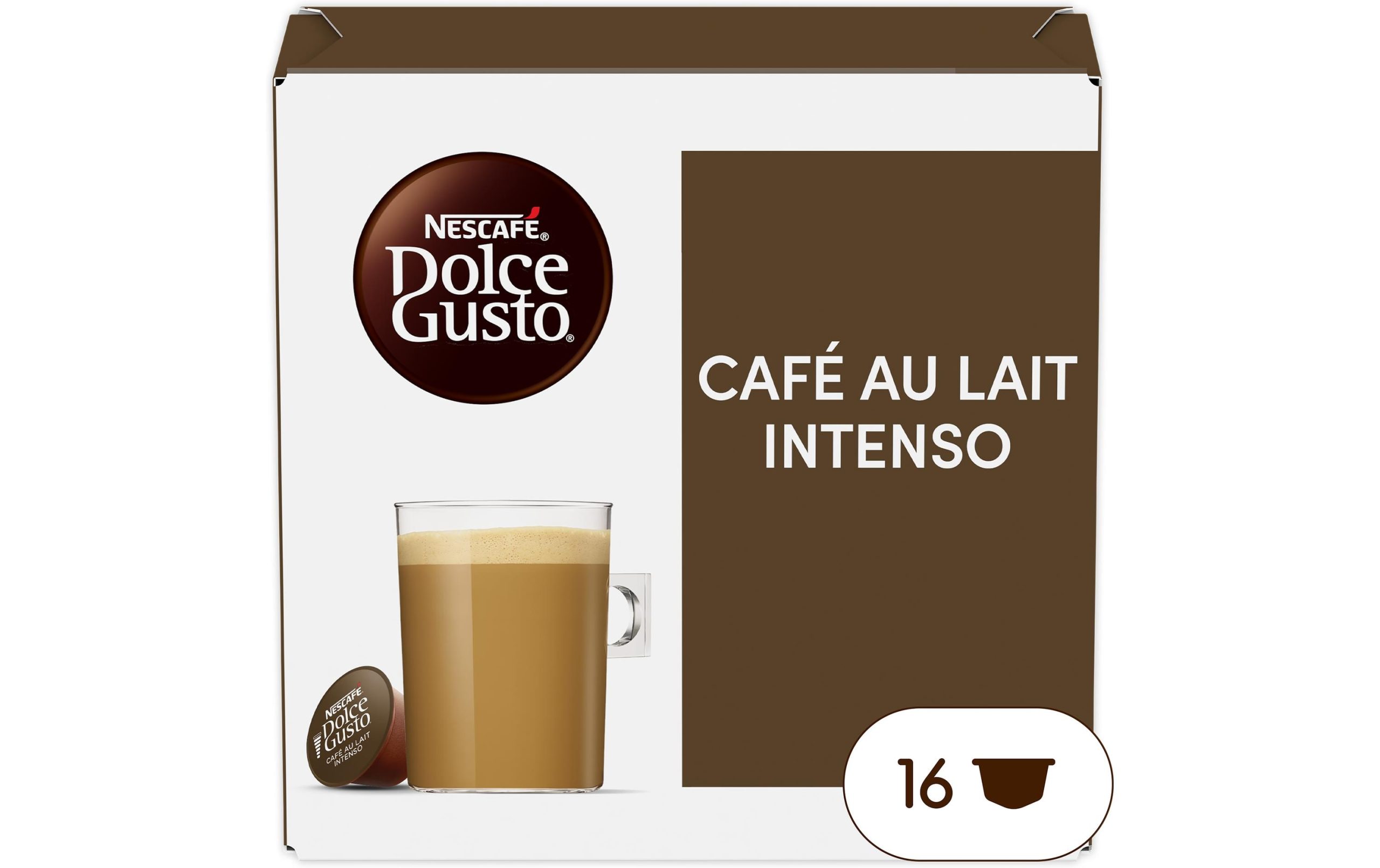 Nescafé Kaffeekapseln Dolce Gusto Café lait Intenso 16 Stück