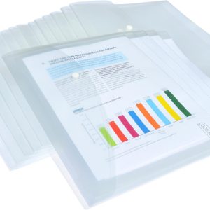 Rapesco Dokumentenmappe A4+, Transparent, 20 Stück