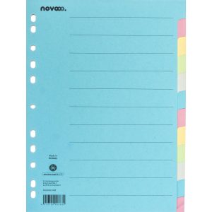 novooo. Register A4, 1 Reihe, 12 Tabs Bunt