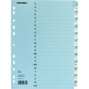 novooo. Register A4, 1 Reihe, A-Z Blau/Beige