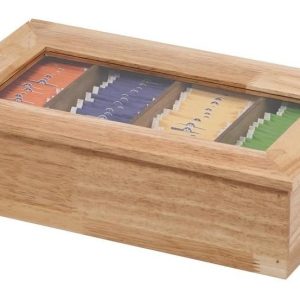 APS Teebox mit 4 Kammern, ohne Aufschrift Nature