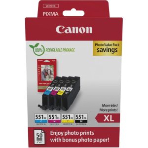 Canon Tinte CLI-551XL BK/C/M/Y