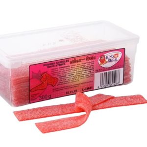 King Regal Gummibonbons Mini Sour Strips Erdbeer 300 g