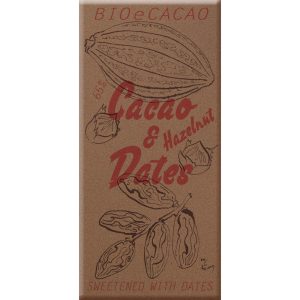 BioeCacao Dattelschokolade Hazelnut 65% 90 g