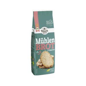 Bauck Mühle Backmischung Mühlenbrot, 7-Saaten Beutel 500 g