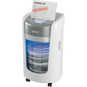 Leitz Bürogeräte Aktenvernichter IQ OptiMax Home Office 225 P-5, 15 l, Weiss