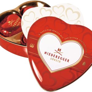 Niederegger Schokoladen-Pralinen Herzen Geschenkdose 75 g