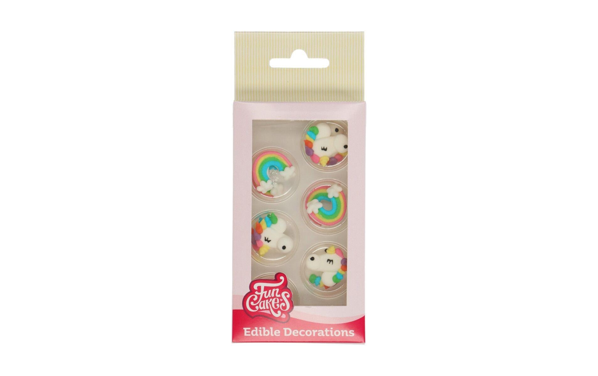 Funcakes Zuckerdekor Einhorn & Regenbogen 12 Stück