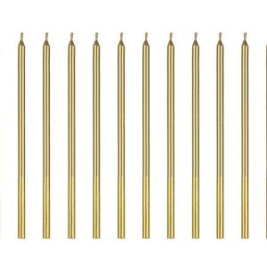 Partydeco Kerze Gold, 14 cm, 12 Stück