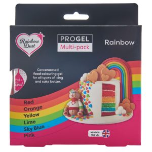 Rainbow Dust ProGel Lebensmittelfarben Set Regenbogen 6 x 25 g