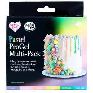 Rainbow Dust ProGel Lebensmittelfarben Set Pastell 6 x 25 g