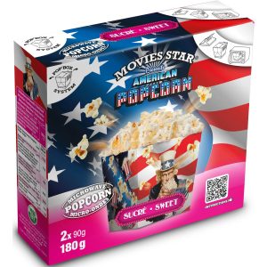 Movies Star Pop Up Box Mikrowellen Popcorn Zucker 2 x 90 g