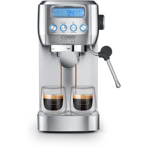 Caso Siebträgermaschine EspressoGourmet Crema Silber