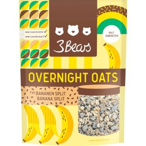 3Bears Overnight Oats – Bananen Split 400 g