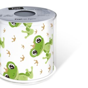 Paper + Design Toilettenpapier Frog Prince  Rollen, 3-lagig, Grün/Weiss