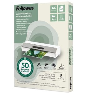 Fellowes Laminierfolie A6, 80 µm, 100 Stück, Matt
