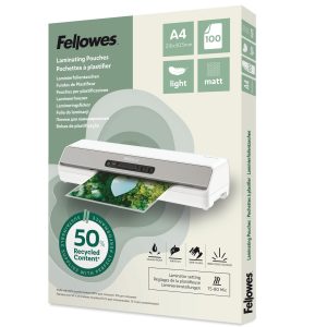 Fellowes Laminierfolie A4, 80 µm, 100 Stück, Matt